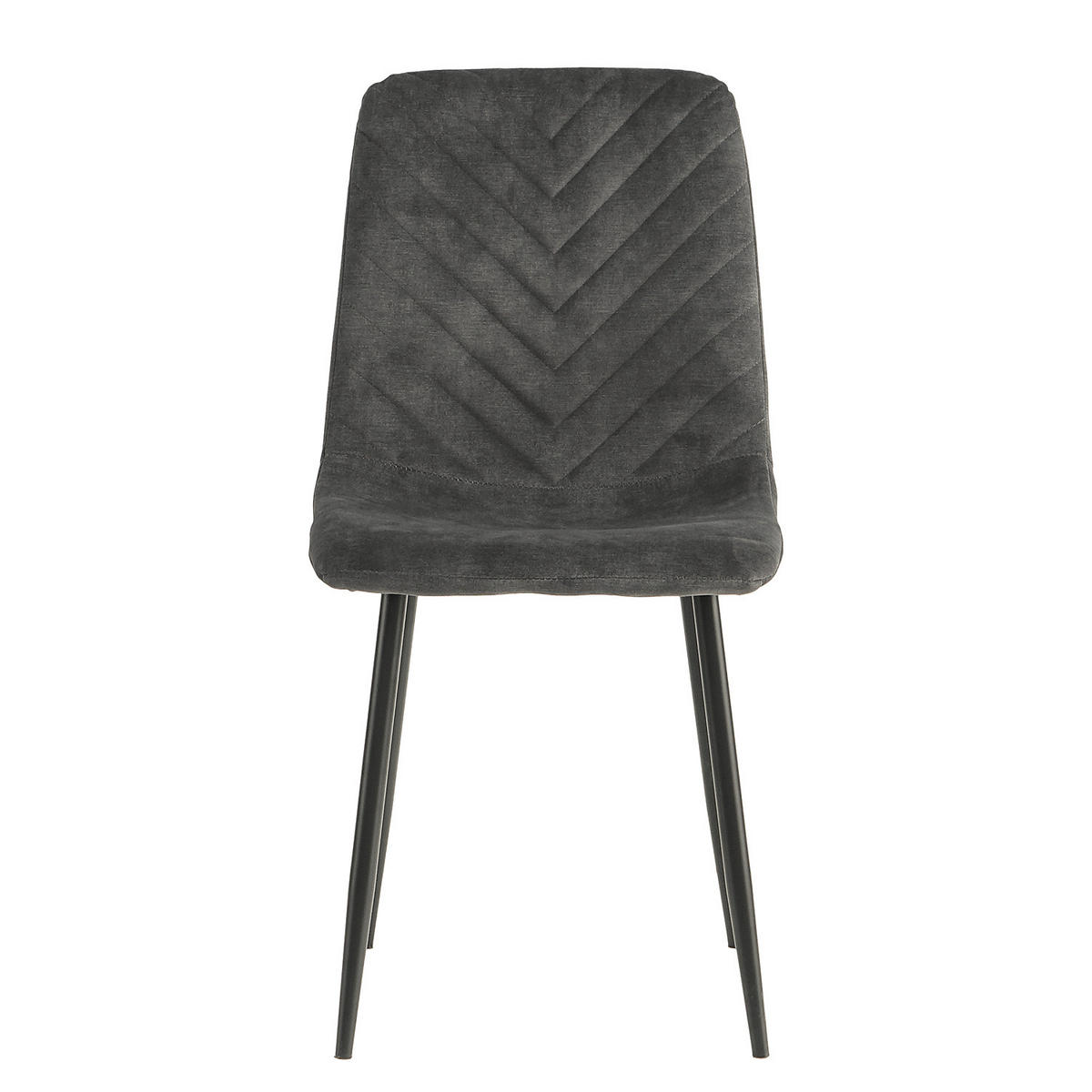 ESSZIMMERSTUHL - 2er-Set - Anthrazit, Textil/Metall (54/88/44cm) - home24