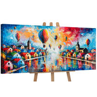 GEMÄLDE Himmlische Entfernungen auf Keilrahmen 115x50 cm - Multicolor, Holz (115/50cm) - YS-art gallery