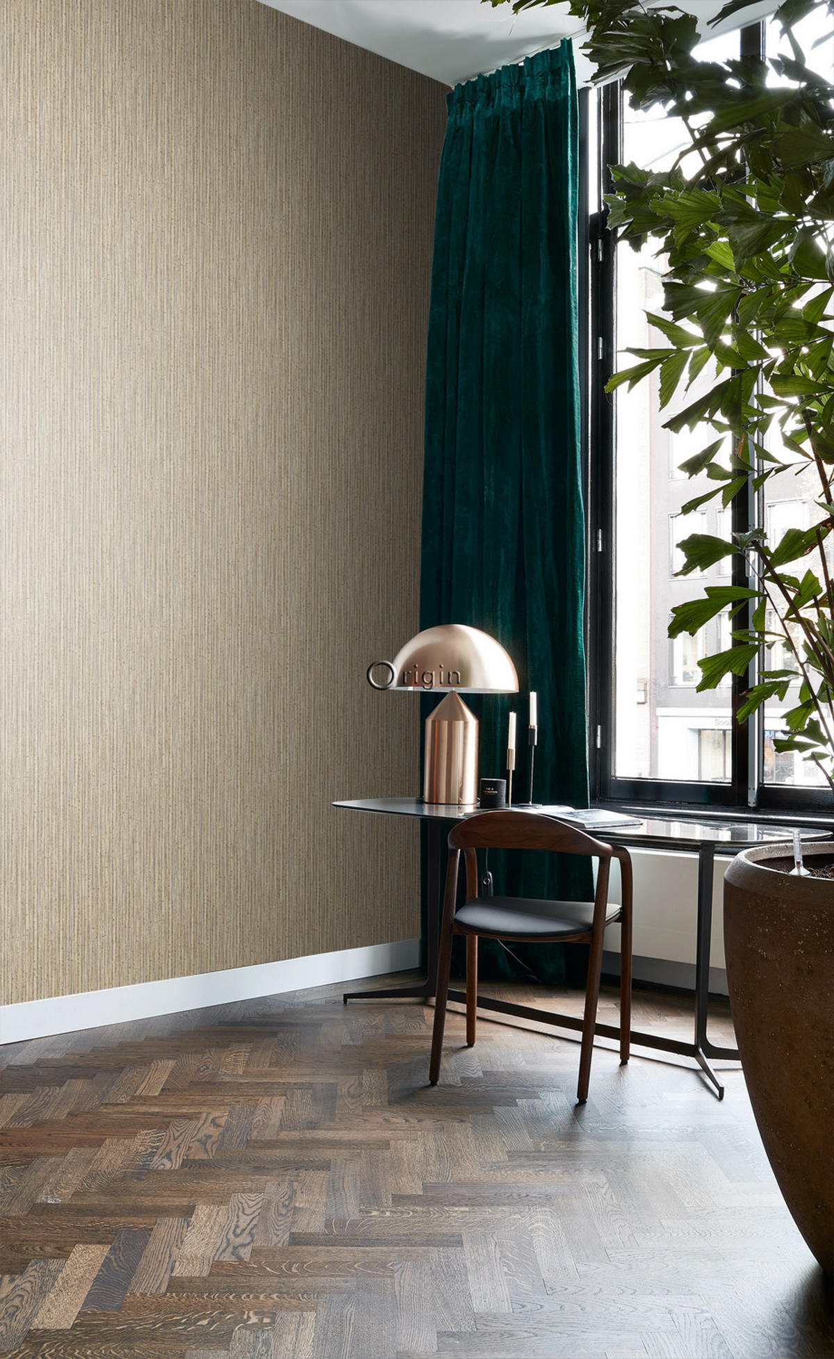 TAPETE Bambusmuster 53 cm x 10.05 m - Gelb, Papier (53/1000cm) - Origin Wallcoverings