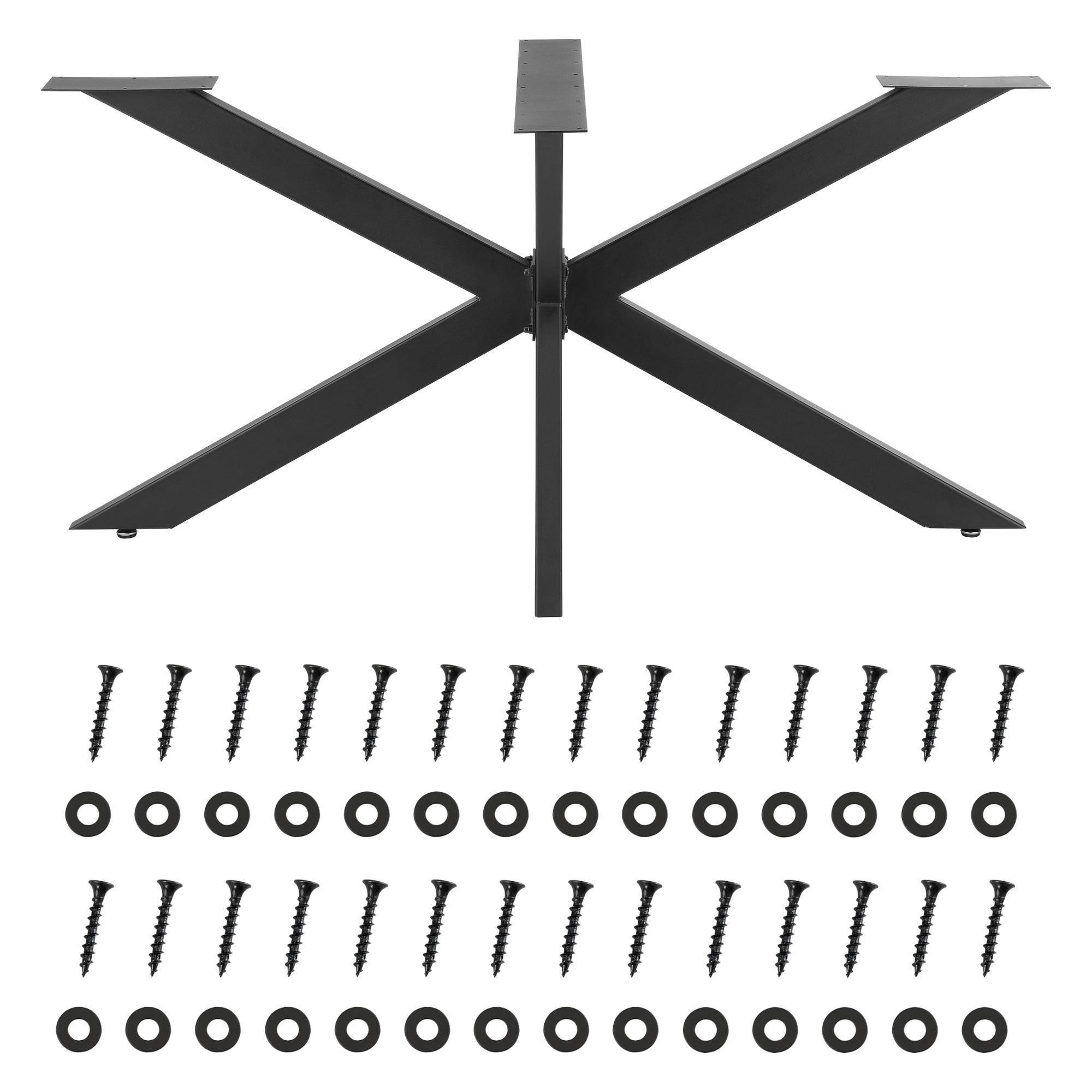 Thumbnail - [en.casa] Tischgestell, Schwarz, Metall, 120x71x68 cm, Esszimmer, Tische, Esstische, Tischsysteme, Tischgestell