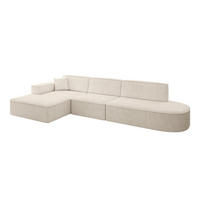 ECKSOFA Ottomane Links IREA-L2-v4 - 328x171x79 cm Beige - Beige, Holzwerkstoff/Textil (328/171cm) - ALTDECOR
