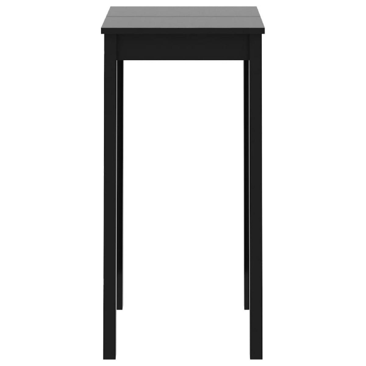 BARTISCH MDF Schwarz 55x55x107 cm - Schwarz, Holz (55/55/107cm)