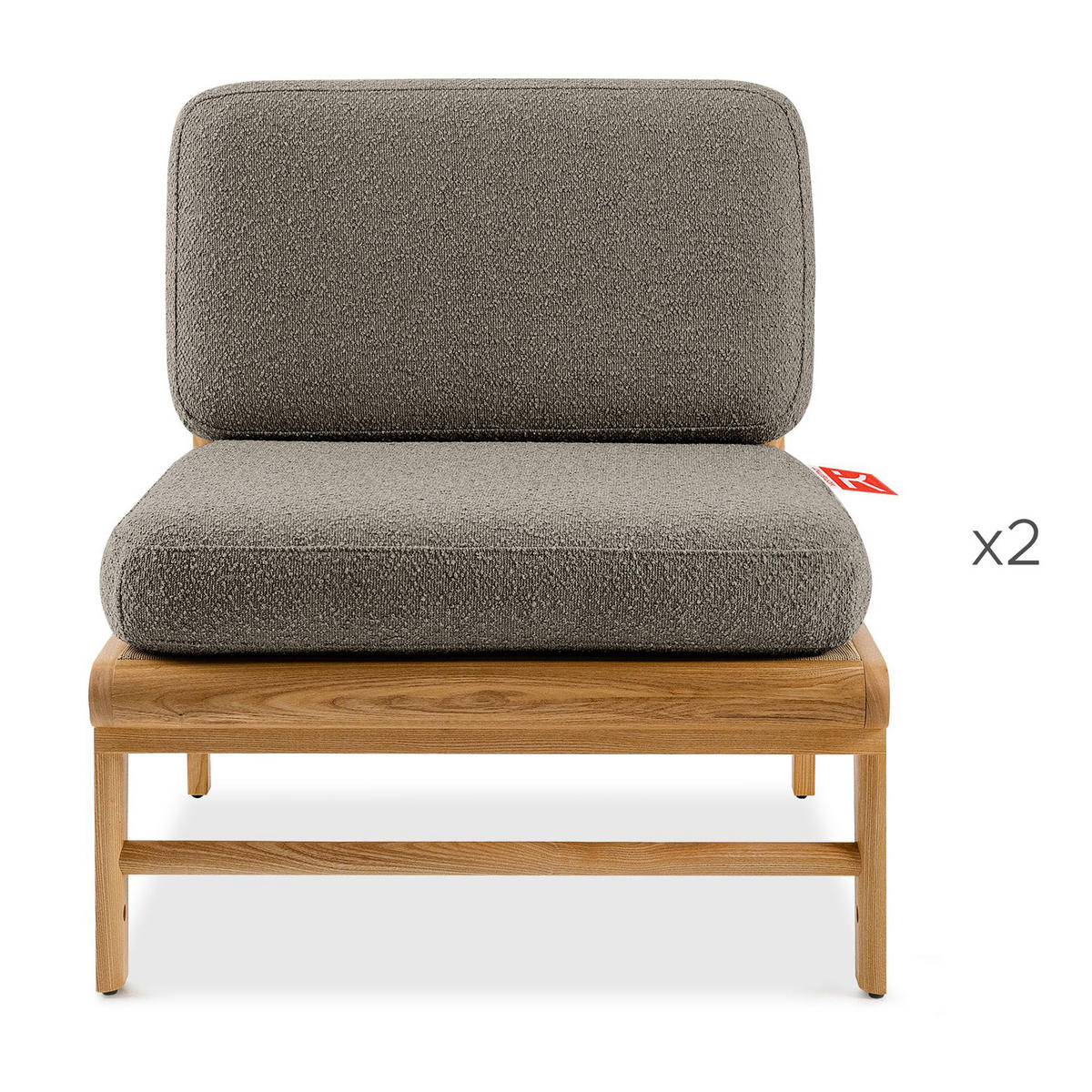 LOUNGESOFA ATREDA rechts - Grau, Holz/Textil (300/80/175cm) - KONSIMO®