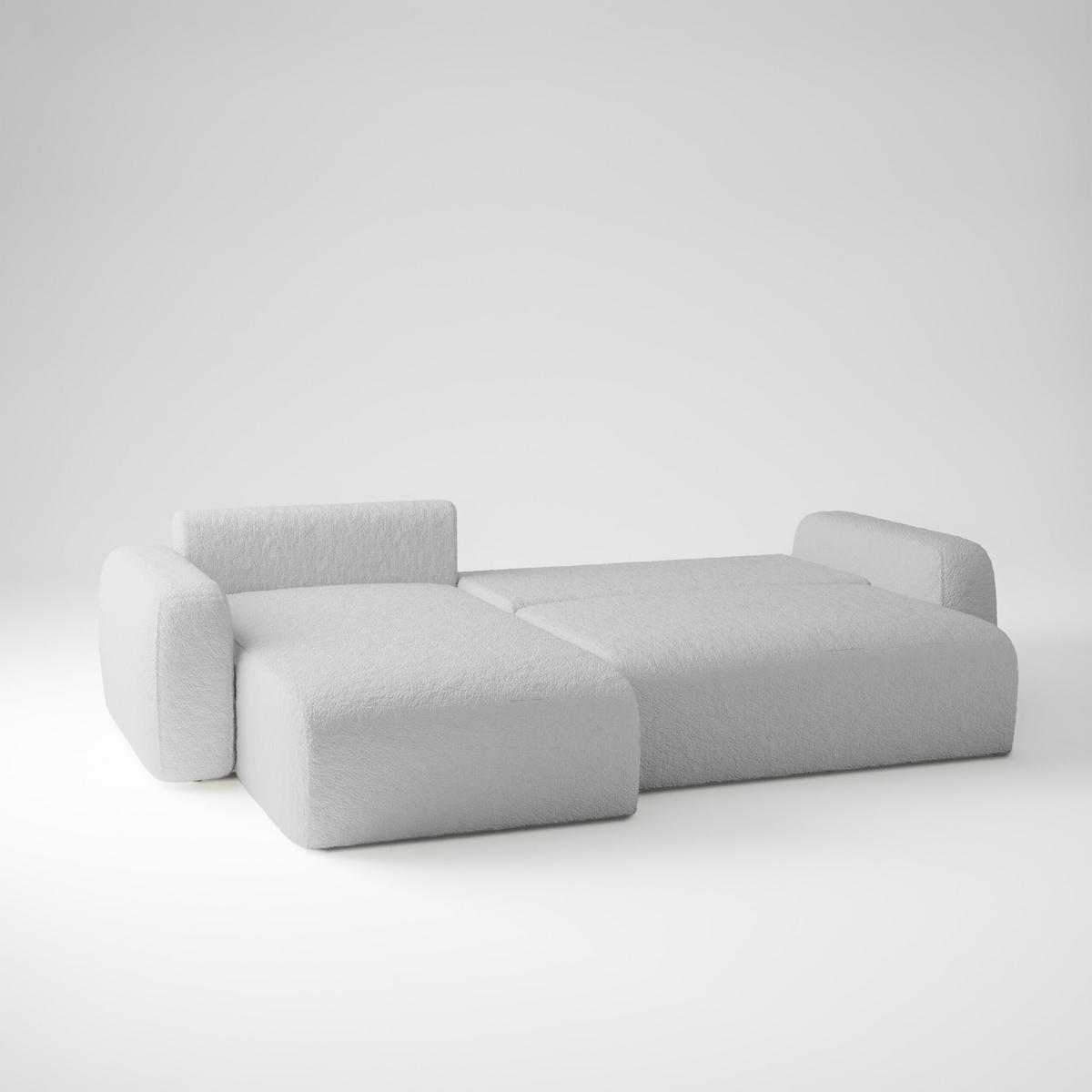 ECKSOFA Eckcouch Varde Universelle Hellgrau - Hellgrau, Textil (294/185cm) - Fedve