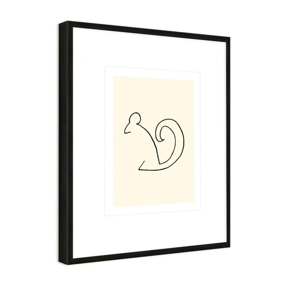 BILD gerahmt 53x63 cm Pablo Picasso „Eichhörnchen“ - Weiß, Holz (53/63cm) - artissimo