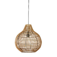 HÄNGELAMPE Pacino Braun Ø40/41,5 cm - Braun, Holz (40/40/41.5cm) - Light & Living