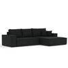 ECKSOFA TAURI mit Schlaffunktion Schwarz im Neve Stoff - Schwarz, Holz/Holzwerkstoff (294/185cm) - AltaBeds