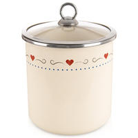 LEBENSMITTELBEHÄLTER emailliert 1,4 l Cremeweiß - Creme, Metall (13/17/17cm) - Orion 