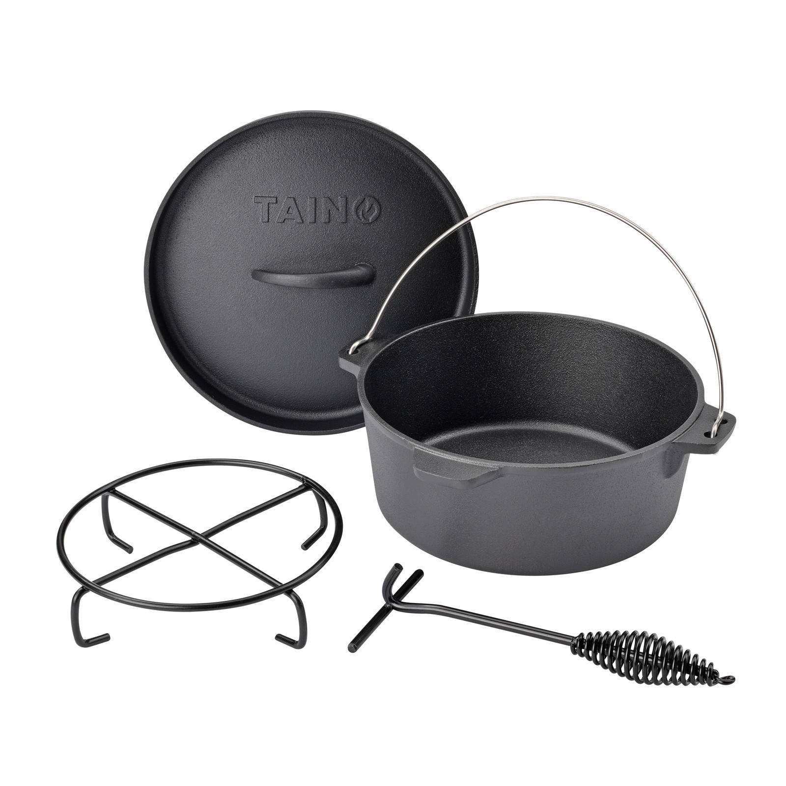 DUTCH OVEN 4L - Schwarz, Metall (24cm) - TAINO