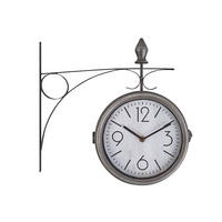 WANDUHR Metall silber Romont - Silberfarben, Metall (34/33/10cm) - Beliani