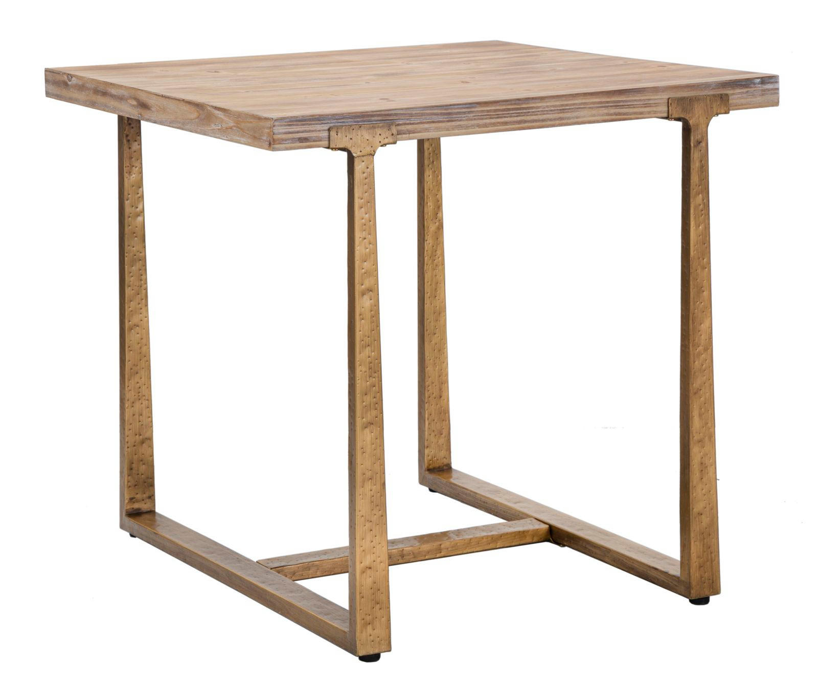 ESSTISCH Ankara, braun und goldfarben, MDF und Eisen, 80 x 80 x 76 cm - Goldfarben/Braun, Holzwerkstoff/Metall (80/80/76cm) - Mauro Ferretti
