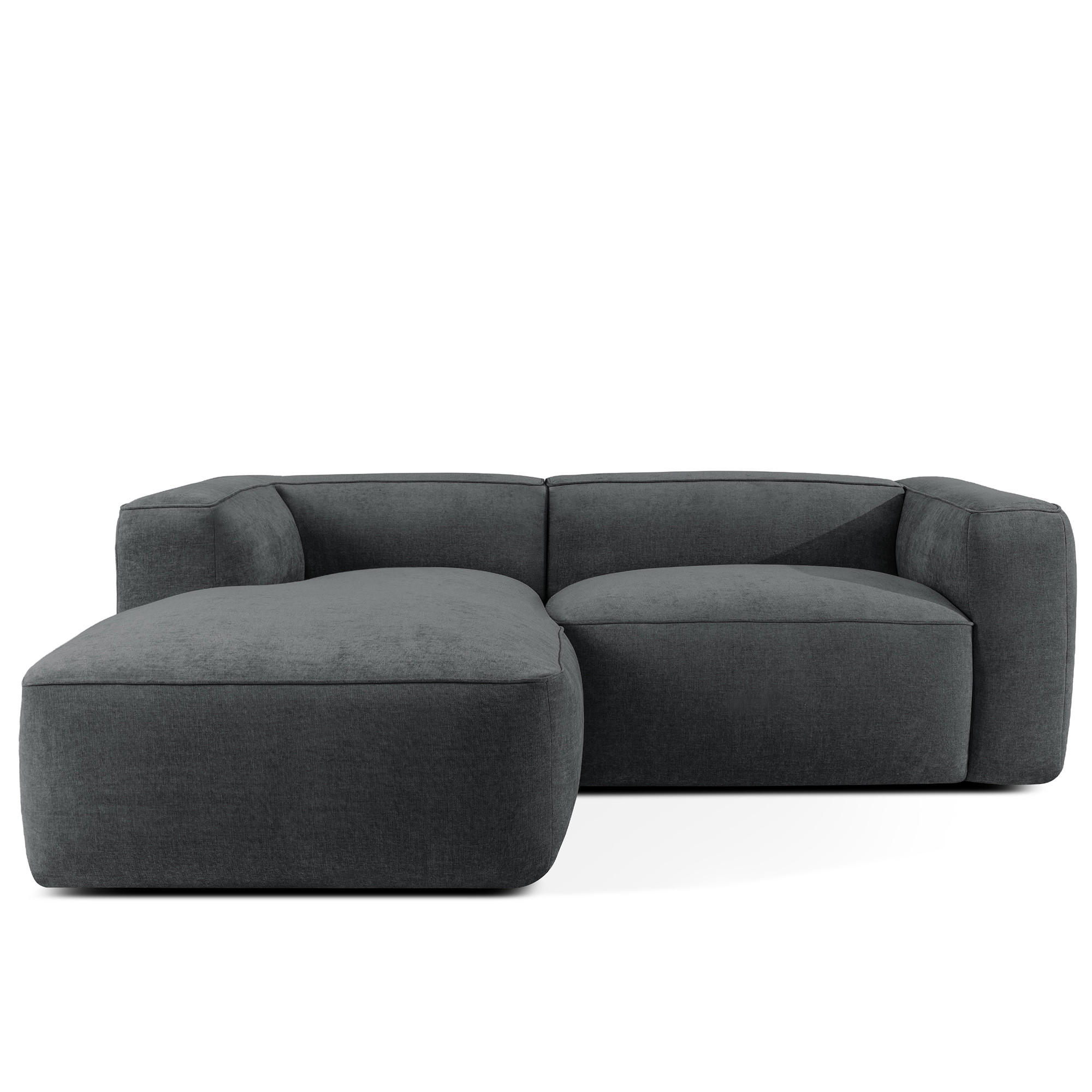 ECKSOFA LINKS FUBBO, Anthrazit - Anthrazit, Holz/Holzwerkstoff (225/176cm) - KONSIMO®