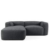 ECKSOFA LINKS FUBBO, Anthrazit - Anthrazit, Holz/Holzwerkstoff (225/176cm) - KONSIMO®