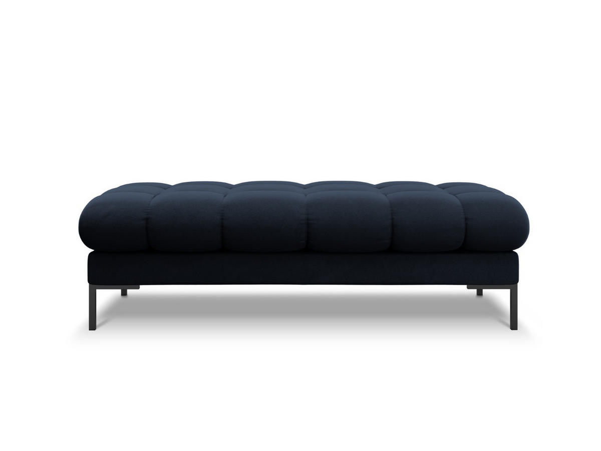 BANK Mamaia aus Samt dunkelblau 2 Sitzplätze - Dunkelblau, Textil (133/41/62cm) - Micadoni