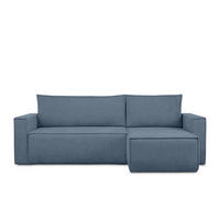 UNIVERSAL-ECKSOFA NAPI II mit Schlaffunktion, hellblau - Hellblau, Textil (246/148cm) - KONSIMO®