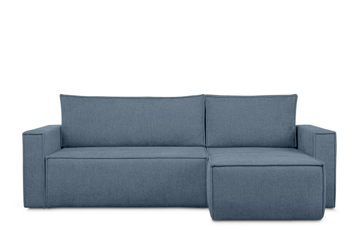 UNIVERSAL-ECKSOFA NAPI II mit Schlaffunktion, hellblau - Hellblau, Textil (246/148cm) - KONSIMO®