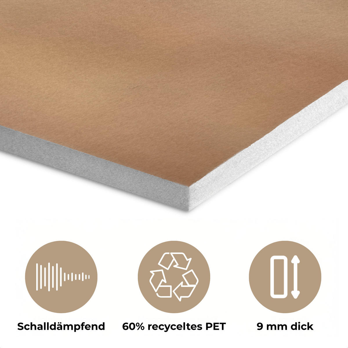 AKUSTIKPANEEL Löwenzahn - Beige - Natur - Blume 80x60 cm - Hellbraun, Textil (80/0.9/60cm) - MuchoWow