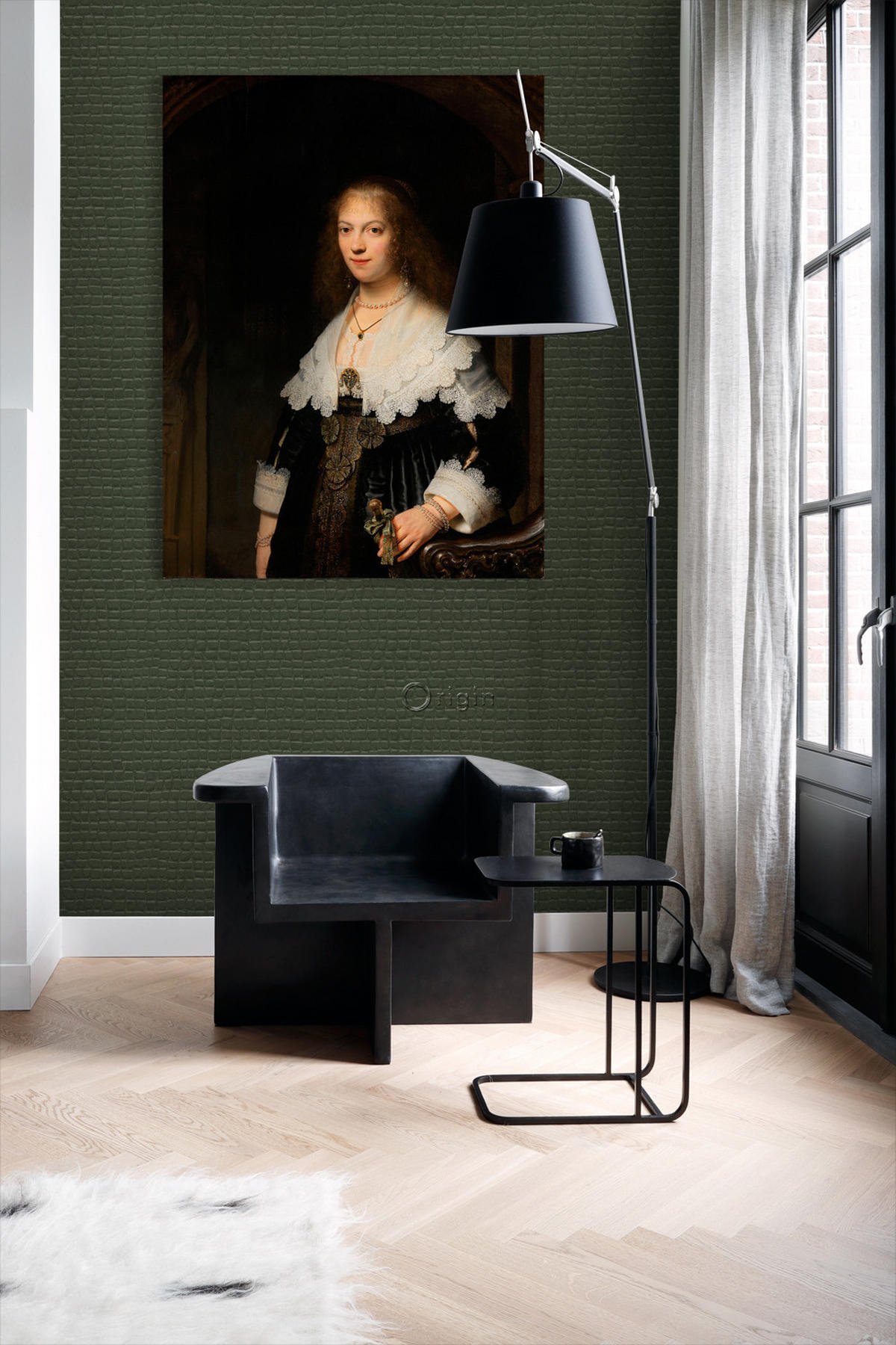 TAPETE Krokodil-Optik 53 cm x 10.05 m - Grün, Papier (53/1000cm) - Origin Wallcoverings