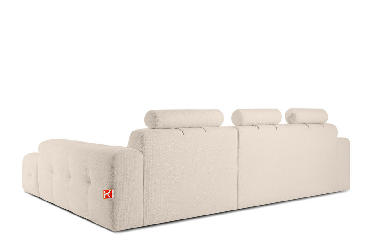 ECKSOFA RECHTS ALIGRA, Hellbeige - Beige, Holz/Holzwerkstoff (290/191cm) - KONSIMO®