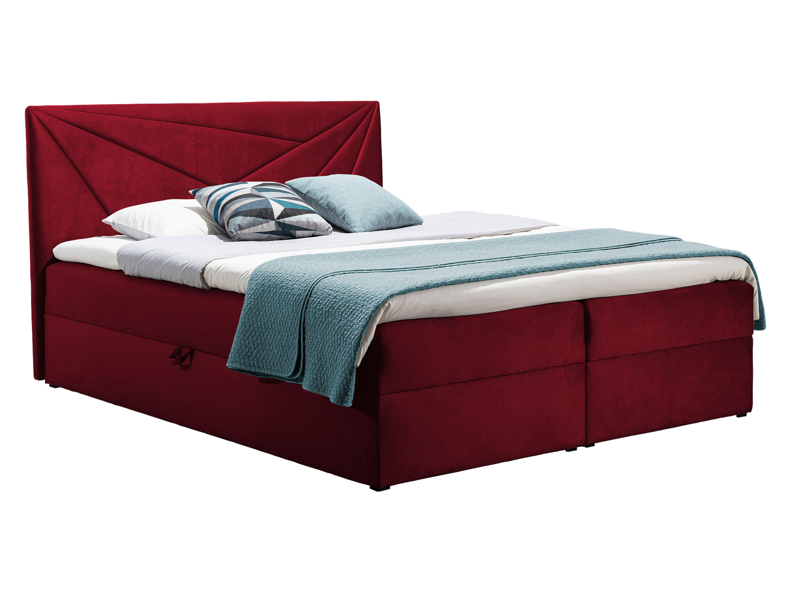 BOXBETT Top 5 - Rot, Holz (120/200cm) - MIRJAN24