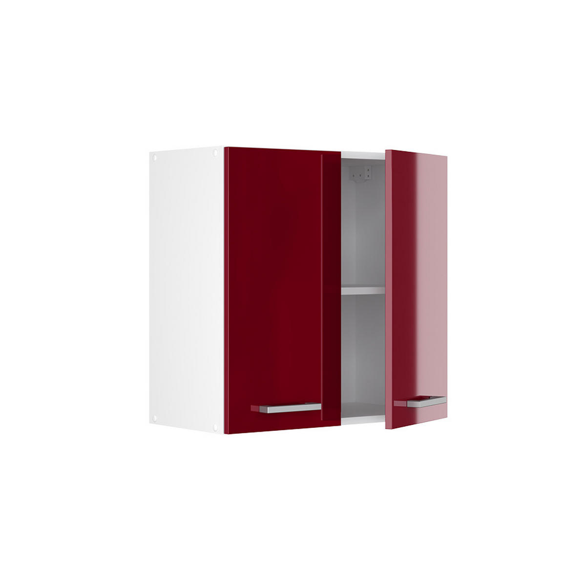HÄNGESCHRANK R-Line Rot Hochglanz 60 cm - Rot/Weiß, Holzwerkstoff (60/60/31cm) - Vicco