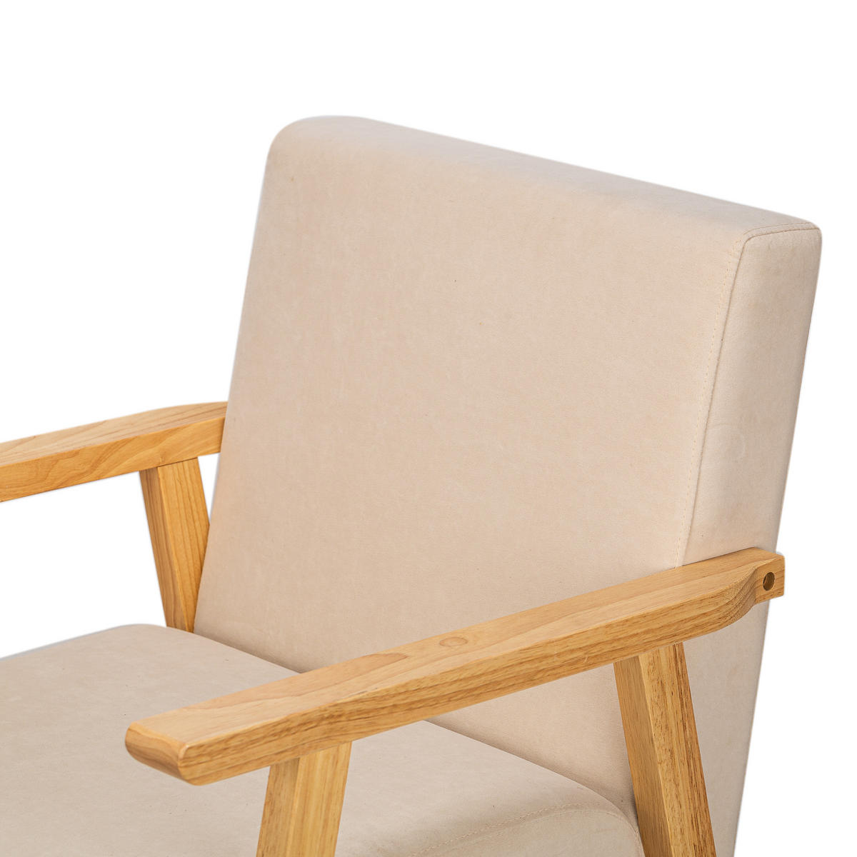 SESSEL Holz Beige - Beige, Holz (60/76/70cm) - Nordlys