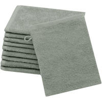 WASCHHANDSCHUH, 10er-Set, 16x21 cm, 100% Baumwolle, Grau - Hellgrau, Textil (16/21cm) - Zollner