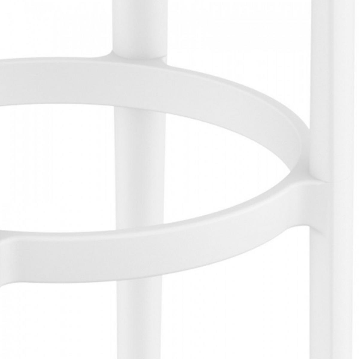 BARHOCKER Weiß 36x65x36cm - Weiß, Kunststoff (36/65/36cm) - AlterEgo