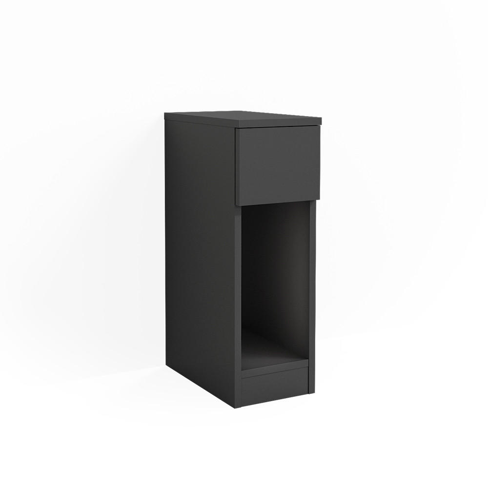 NACHTTISCH Enton Schwarz 20 x 59.5 cm - Schwarz, Holzwerkstoff (20/59.5/35cm) - Vicco