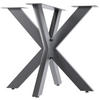 TISCHBEIN eckig 85/85/71 cm Metall edelstahl - Edelstahlfarben, Metall (85/71/85cm) - CLP