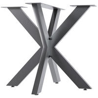 TISCHBEIN eckig 85/85/71 cm Metall edelstahl - Edelstahlfarben, Metall (85/71/85cm) - CLP