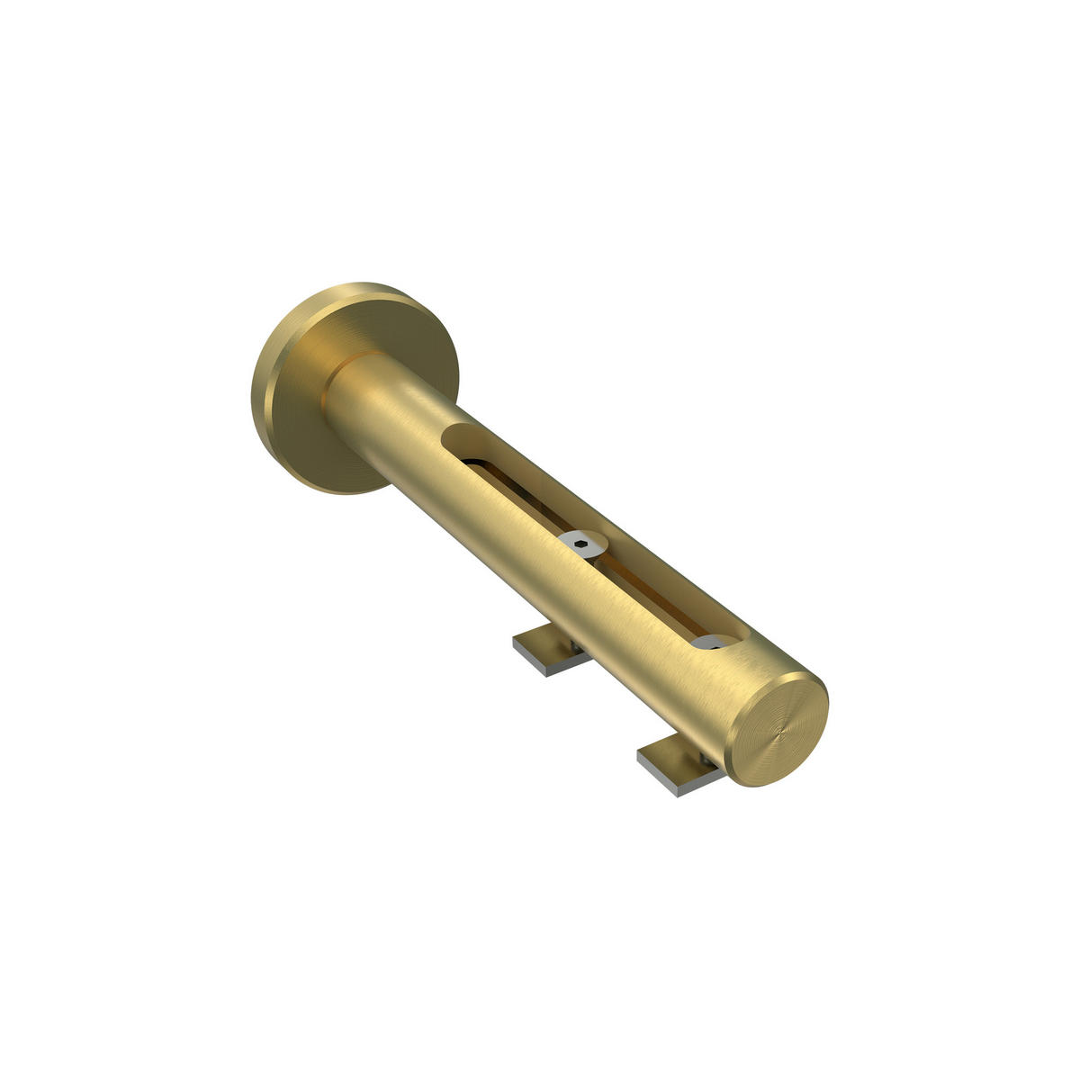 GARDINENSTANGE INNENLAUF Siteno Santo 180 cm, 2-läufig, 20 mm Ø Messing-Optik - Messingfarben, Metall (180cm) - INTERDECO