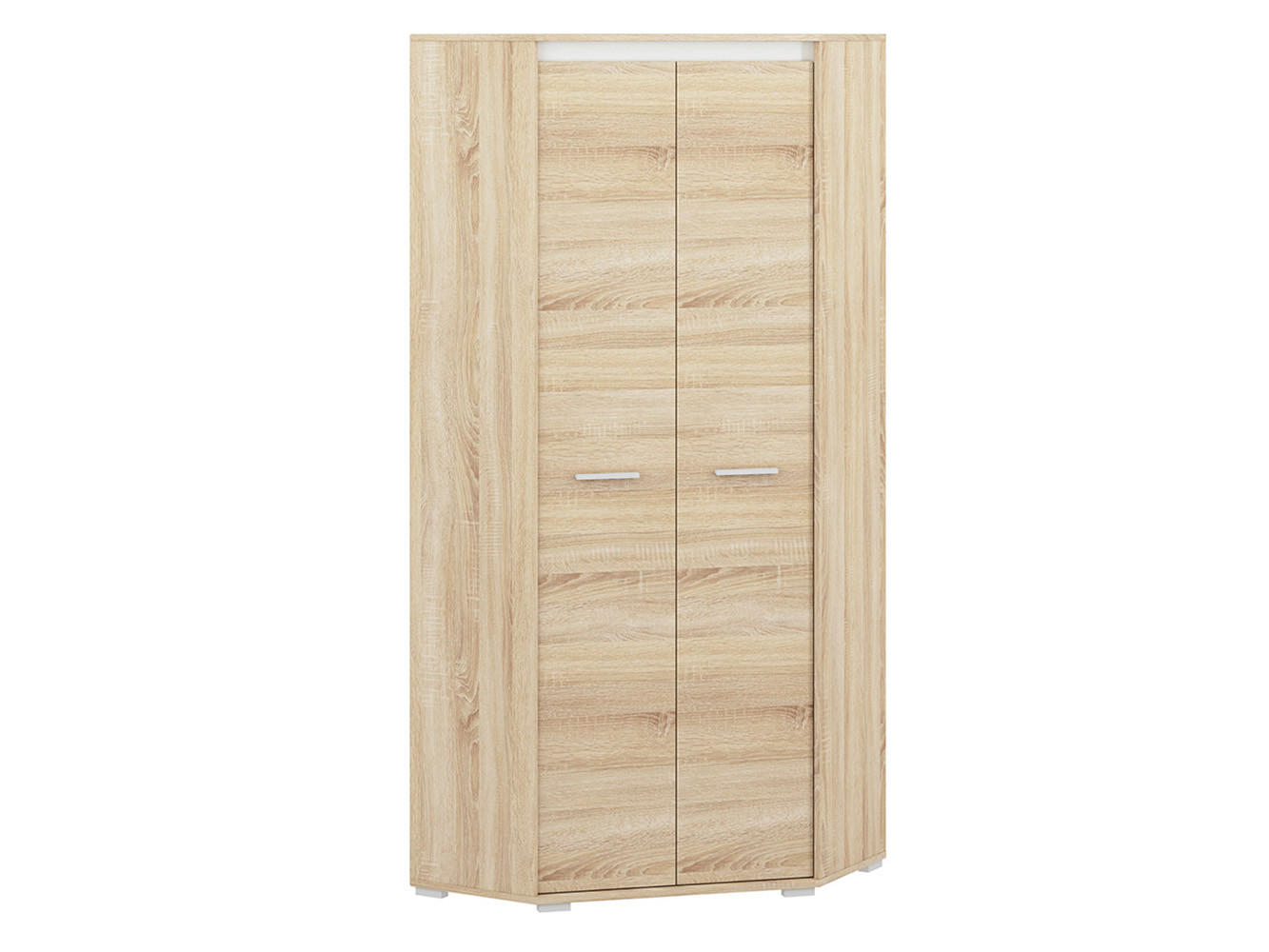 ECKSCHRANK Avo Sonoma Eiche, Absetzung austauschbar 82 / 82 / 200cm - Braun/Sonoma Eiche, Holz/Holzwerkstoff (82/200/82cm) - Feldmann-Wohnen