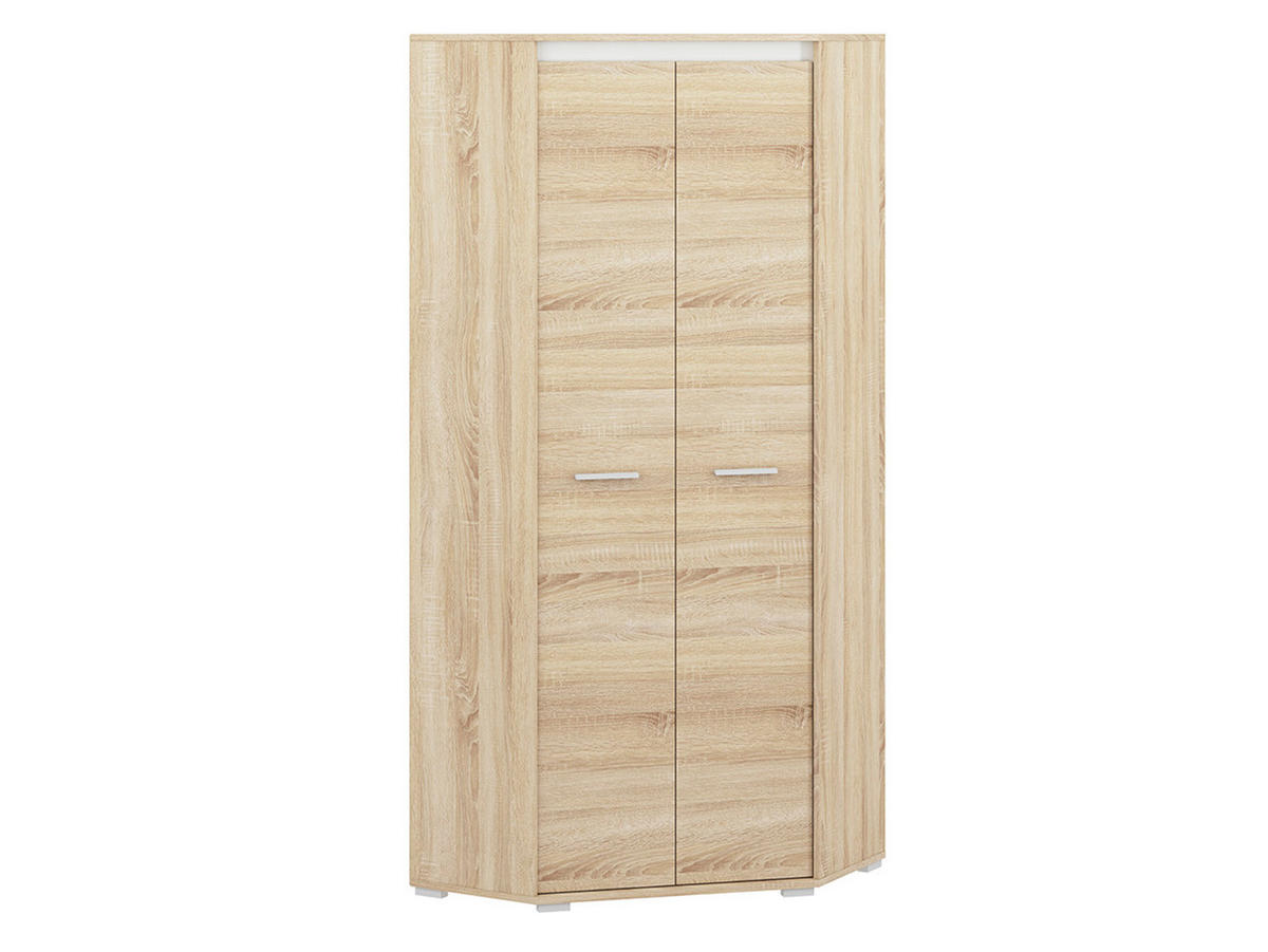 ECKSCHRANK Avo Sonoma Eiche, Absetzung austauschbar 82 / 82 / 200cm - Braun/Sonoma Eiche, Holz/Holzwerkstoff (82/200/82cm) - Feldmann-Wohnen