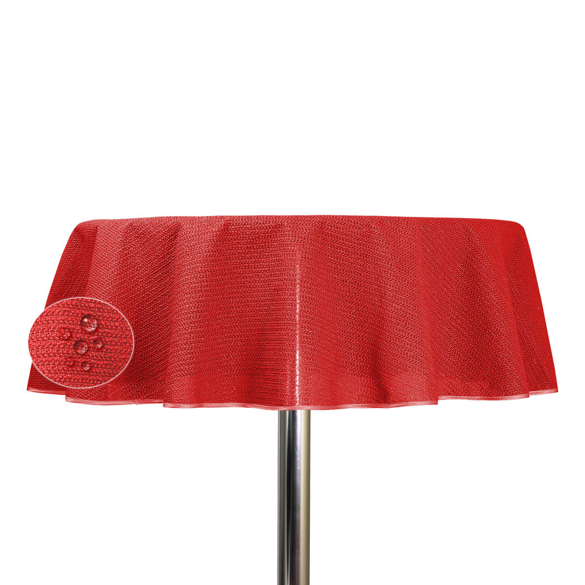 GARTENTISCHDECKE rund 140 cm Rot - Rot, Kunststoff (140cm) - TiborTex