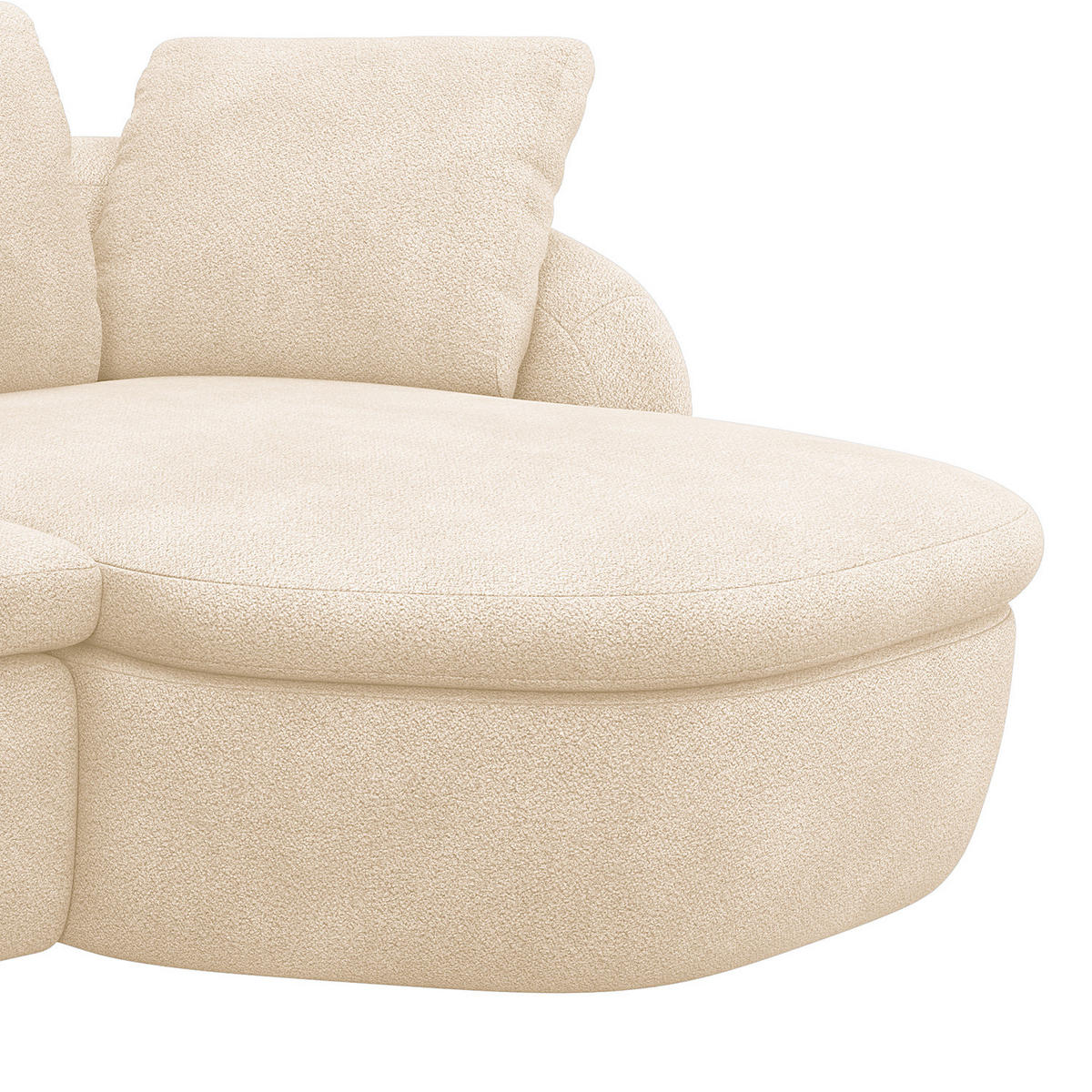 ECKSOFA mit Longchair - Beige/Schwarz, Kunststoff/Textil (217/146cm) - home24