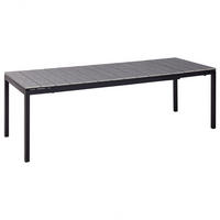 GARTENTISCH Grau Tofane - Schwarz/Grau, Metall (90/198/77cm) - Beliani
