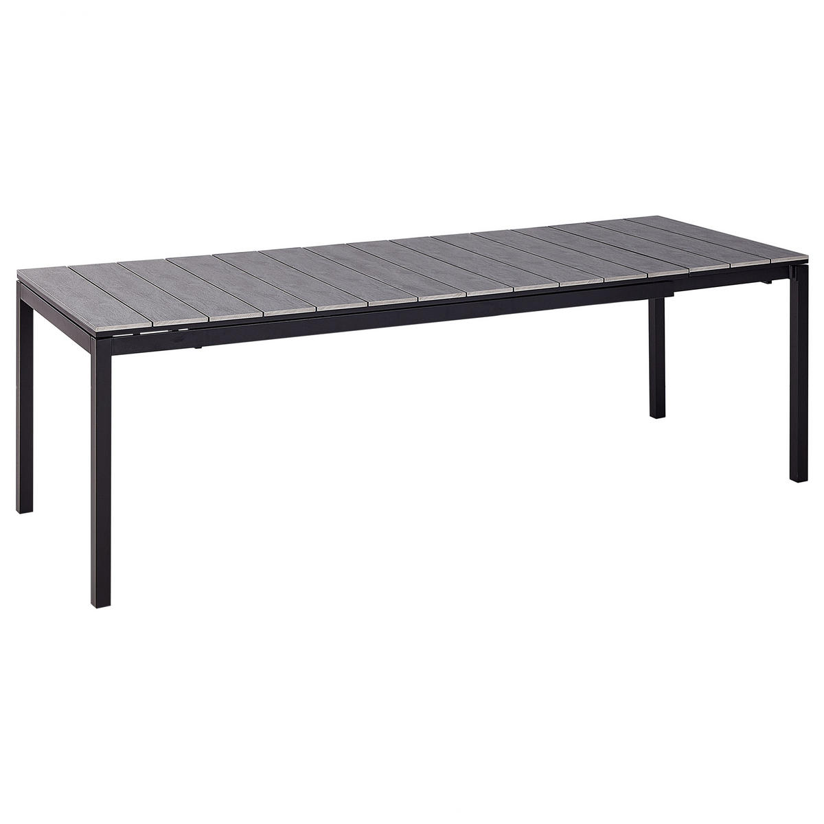 GARTENTISCH Grau Tofane - Schwarz/Grau, Metall (90/198/77cm) - Beliani