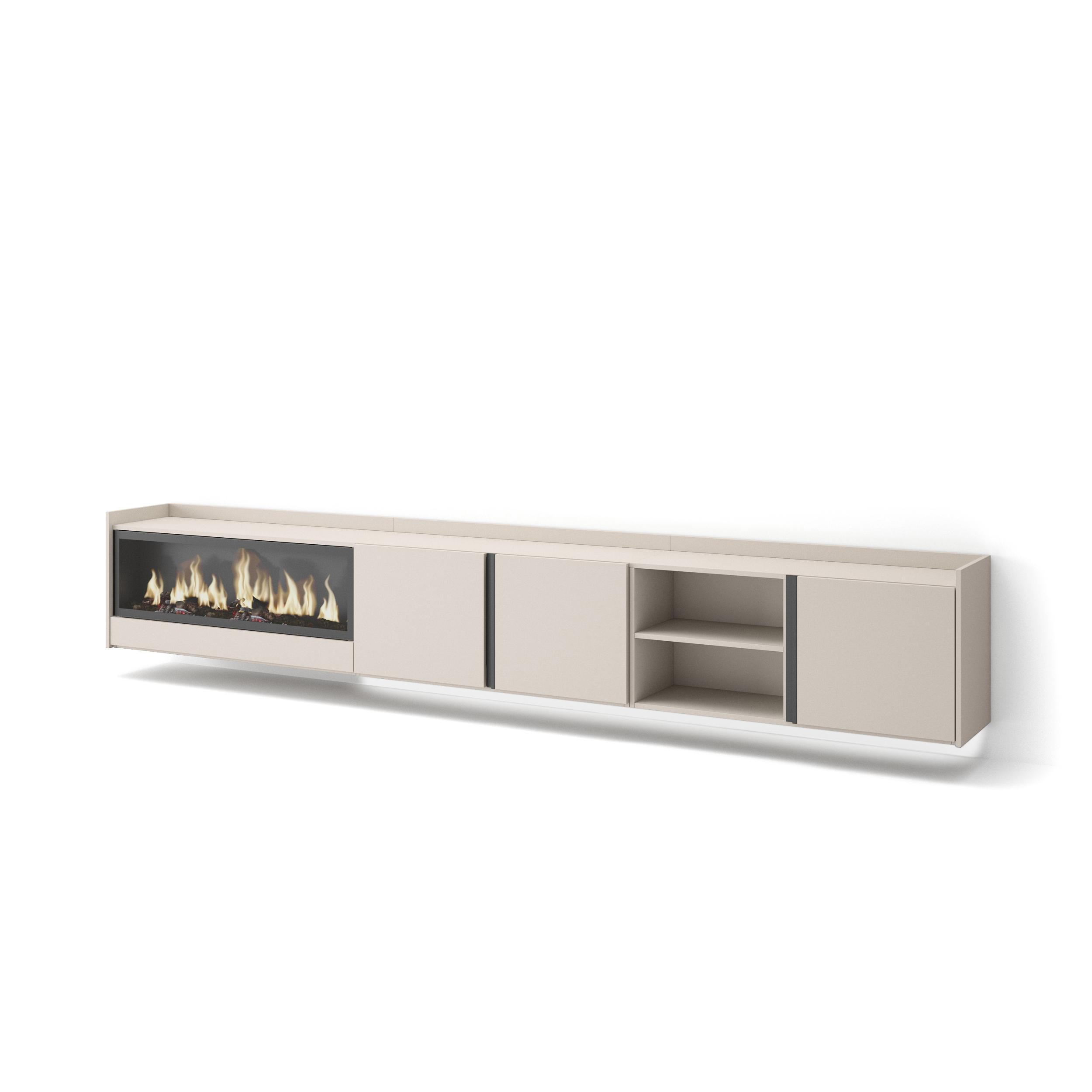 Skraut Home Lowboard, Beige 315x50x35 cm
