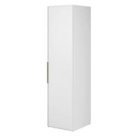 KLEIDERSCHRANK Frame Weiß 50 cm - Goldfarben/Weiß, Holzwerkstoff/Metall (50/200.5/57cm) - Selsey