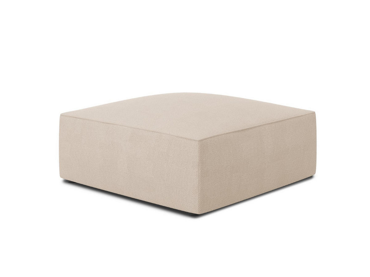 POUF Ruby aus strukturiertem Stoff beige - Creme, Textil (93/40/93cm) - Micadoni