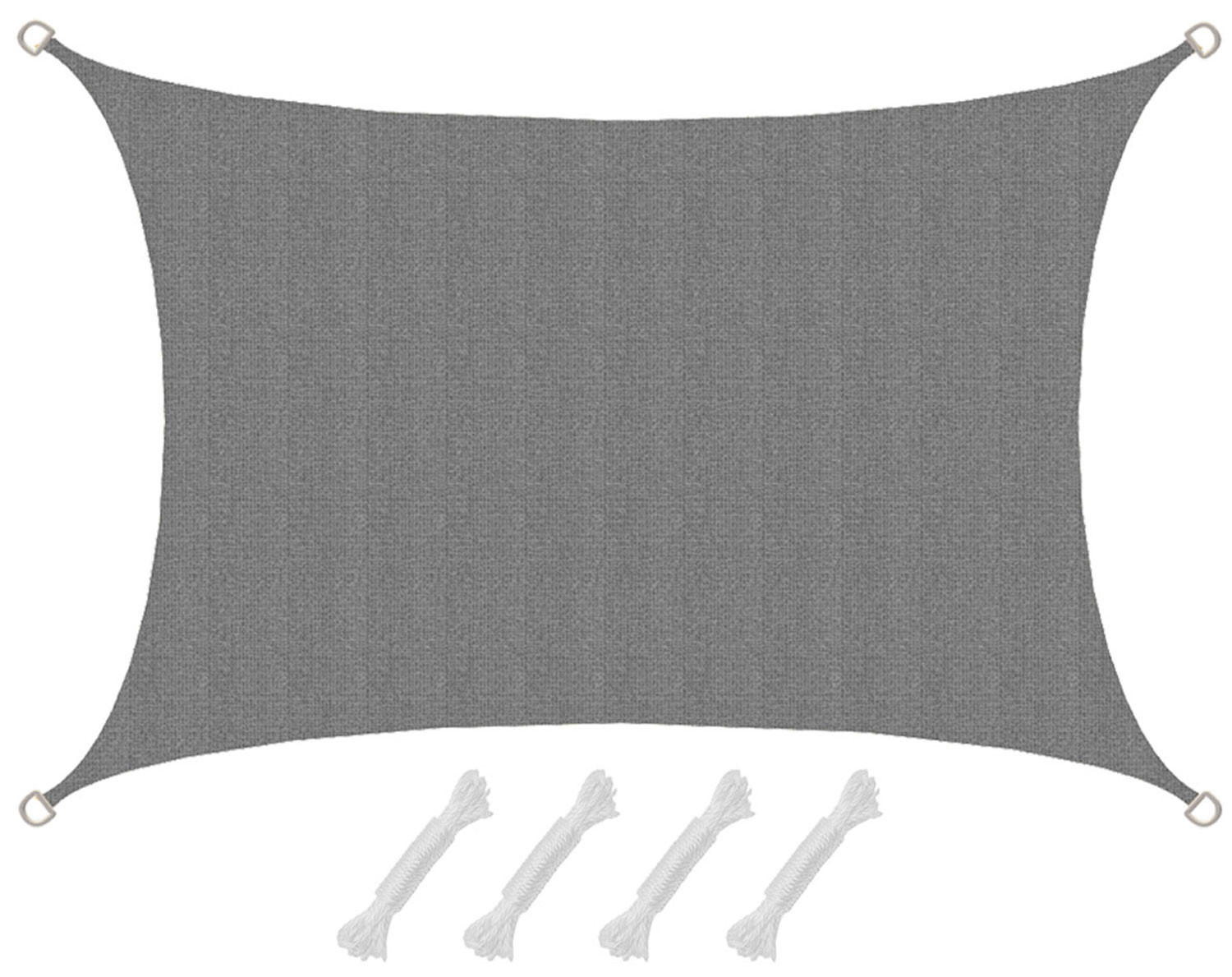 SONNENSEGEL Luftdurchlässig 300/200 cm Grau - Grau, Kunststoff (200/300cm) - Amanka