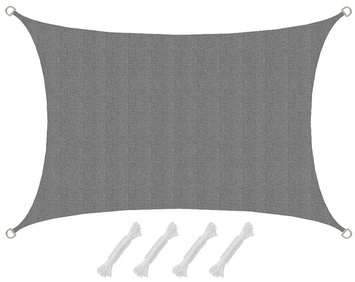 SONNENSEGEL Luftdurchlässig 300/200 cm Grau - Grau, Kunststoff (200/300cm) - Amanka