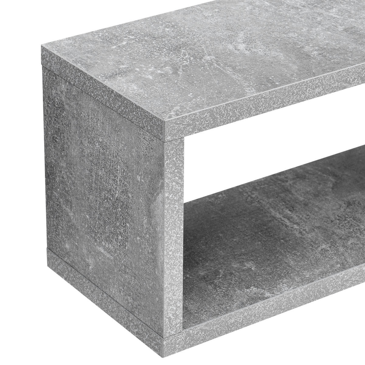 WANDREGAL-SET 4 TLG. Fagernes - Grau, Holzwerkstoff (59/17/14.5cm) - [en.casa]