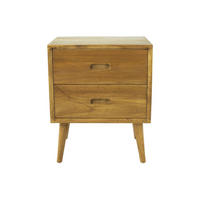 NACHTTISCH - 45 cm x 35 cm - Holz, Platte - Naturfarben Hell - PONIDA - Naturfarben, Holz (45/55/35cm) - Vente-Unique