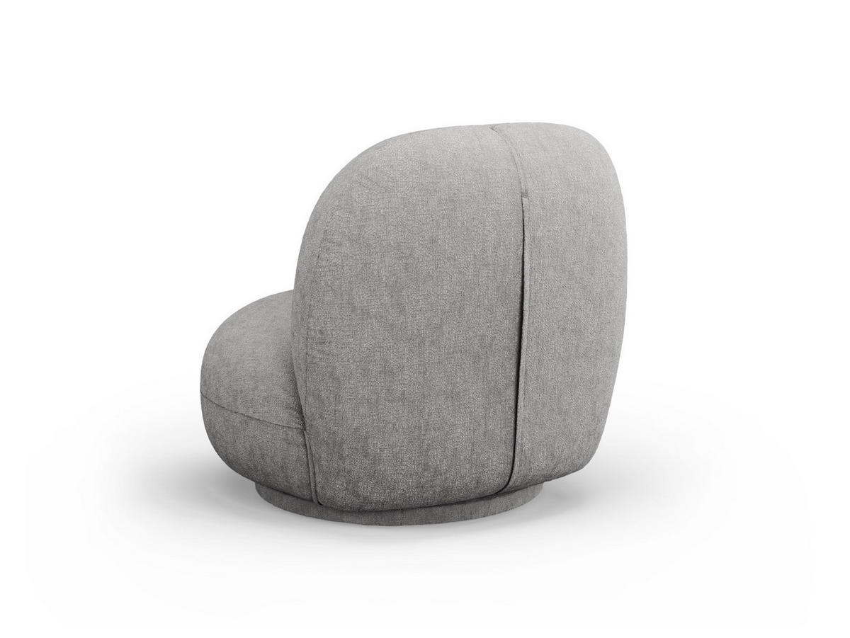 DREHSESSEL Chuck aus Chenille-Stoff silber - Silberfarben, Textil (77/80/78cm) - Micadoni
