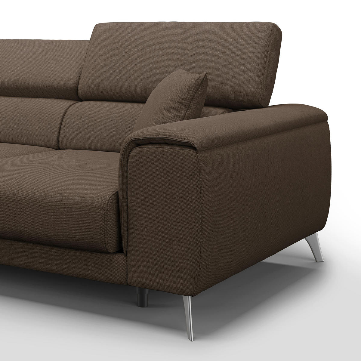 LINEARSOFA Fusion - Braun, Textil (260/74/102cm) - Divani.store
