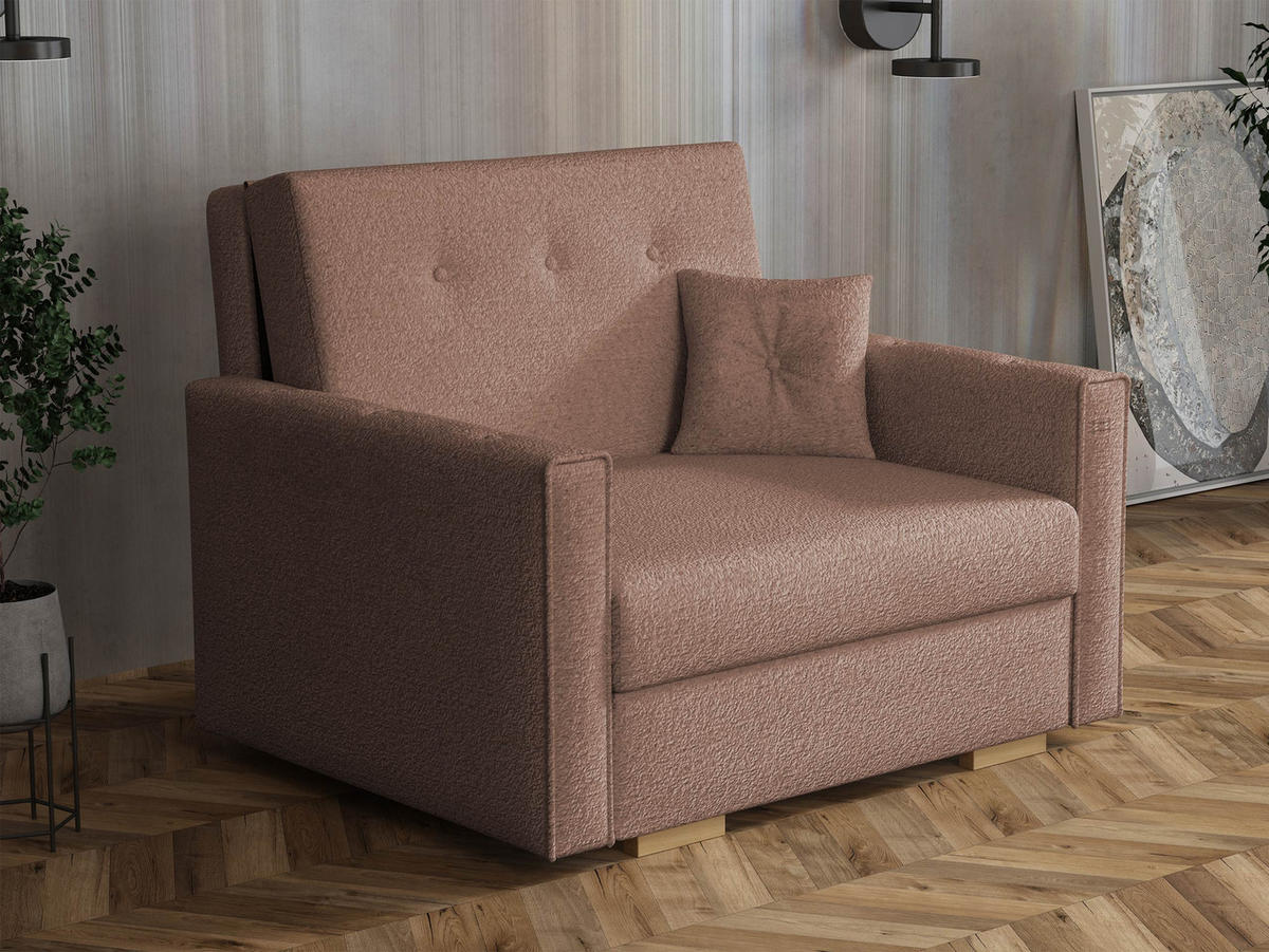 SCHLAFSOFA Viva Sonic I - Schwarz/Braun, Holz/Textil (103/85/100cm) - MIRJAN24
