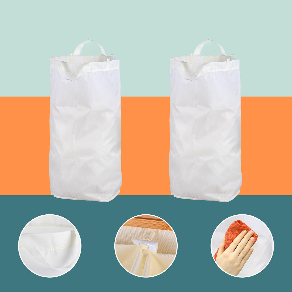 PFANDFLASCHEN-SAMMELBEHÄLTER - Weiß, Holz/Kunststoff (57/68.5/37cm) - Relaxdays