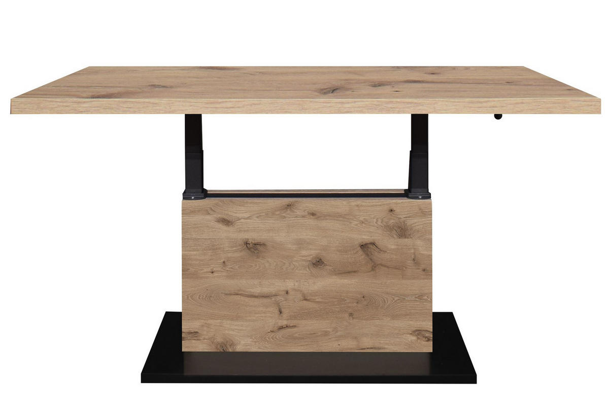 COUCHTISCH Höhenverstellbar Else 4 120x49x70 Holzwerkstoff Viking Oak - Eichefarben/Schwarz, Holzwerkstoff (120/70/49cm) - 58aufmkessel